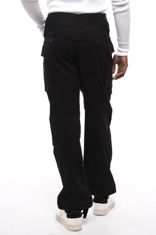 Stretch Cotton Cargo Pants with Belt Loops