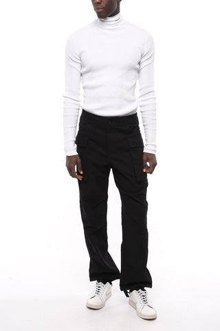 Stretch Cotton Cargo Pants with Belt Loops