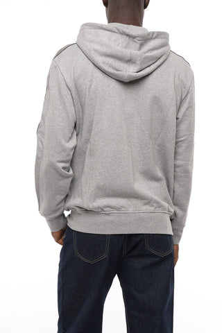 Brushed Cotton Hoodie with Logoed Side Bands