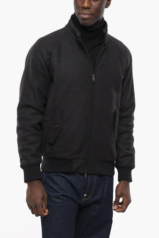 Herringbone Motif Bomber with Flap Pocket