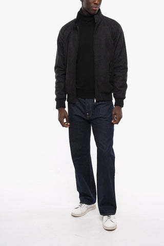 Herringbone Motif Bomber with Flap Pocket