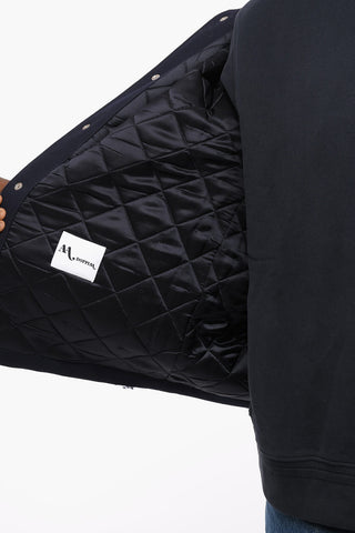 Quilted Wool Coat with Snap Buttons