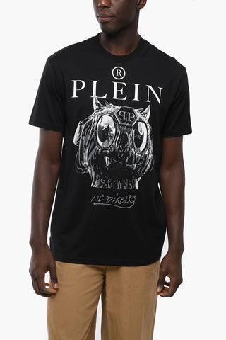 SWITZERLAND Crew Neck Cotton MONSTERS T-Shirt with Print