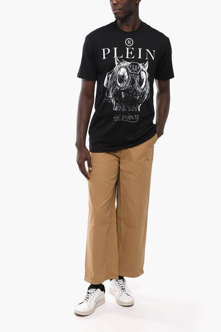 SWITZERLAND Crew Neck Cotton MONSTERS T-Shirt with Print