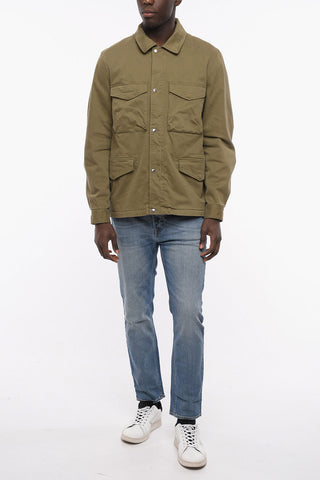 PS Cotton Blend FIELD Overshirt with Snap Buttons