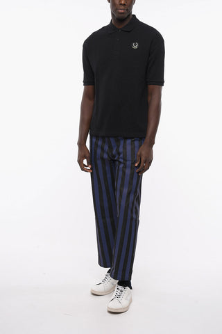 FRED PERRY X RS Polo in Cotone Hopsack con Logo in Applicazione