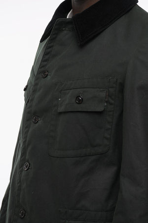 MM4 Cotton Jacket with Ribbed Velour Collar
