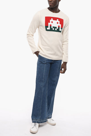 SHIRT Crew Neck PACMAN Wool Blend Sweater