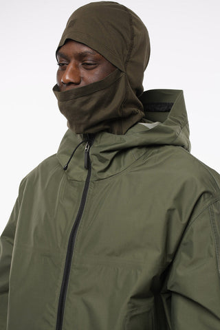 Giacca a Vento in Nylon con Balaclava Removibile