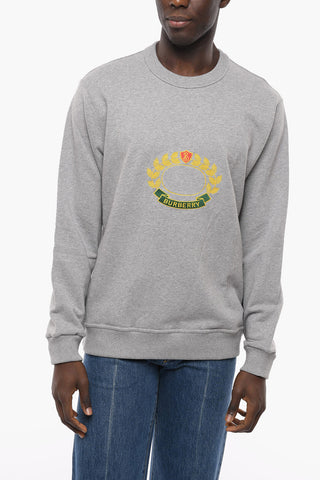 Brushed Cotton ADDISCOMBE Crew-neck Sweatshirt with Embroidered Logo
