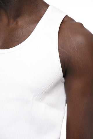 Cotton Stretch Ribbed Tank Top
