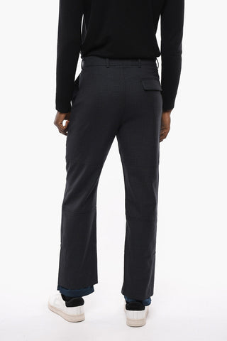 Pantaloni Chino con Motivo Gingham e Dettaglio Jogger
