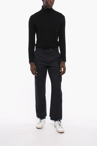 Pantaloni Chino con Motivo Gingham e Dettaglio Jogger