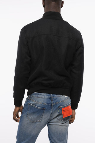 Bomber Imbottito in Misto Cotone con Abbottonatura Frontale