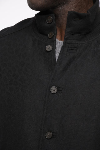 Bomber Imbottito in Misto Cotone con Abbottonatura Frontale