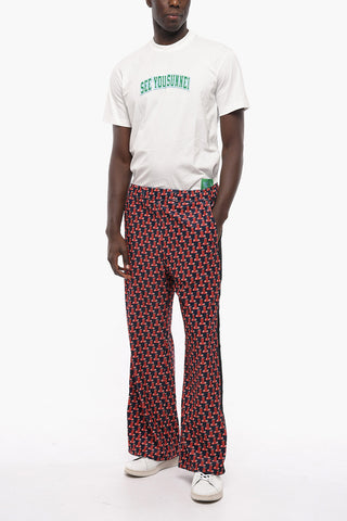 Pantaloni in Velour con Logo All-Over