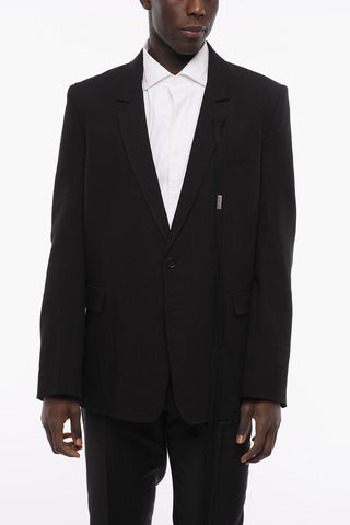 Single Breasted Blazer With Flap Pockets
