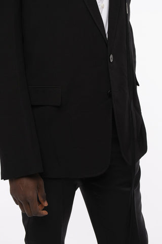 Single Breasted Blazer With Flap Pockets