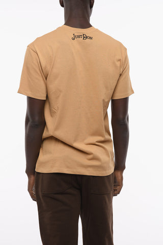 Crew-neck T-Shirt with Embossed Embroidery
