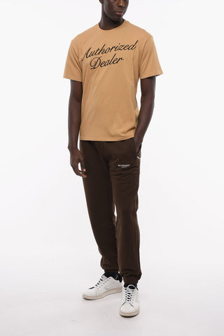 Crew-neck T-Shirt with Embossed Embroidery