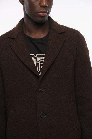 Cappotto Monopetto in Lana Vergine 