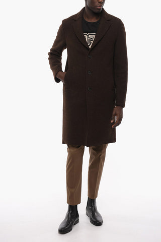 Virgin Wool Single-Breasted Coat