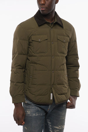 Leichte Daunenjacke mit Velourskragen