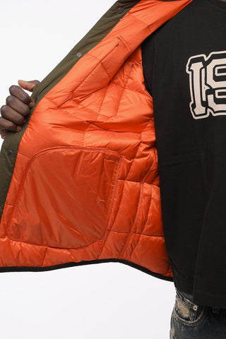 Lightweight Down Jacket with Velour Collar