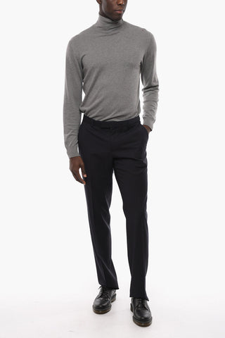 Z ZEGNA Hidden Closure Tailored Wool Pants