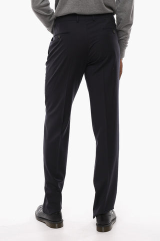 Z ZEGNA Hidden Closure Tailored Wool Pants