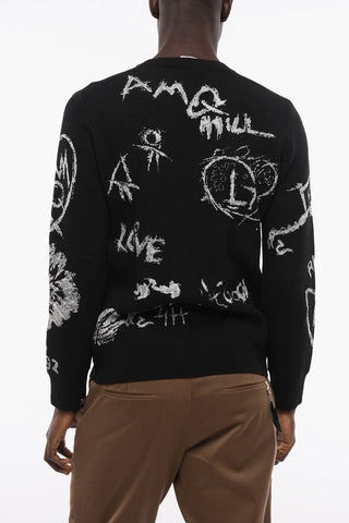 Maglia Girocollo SKULLS in Misto Lana e Lurex