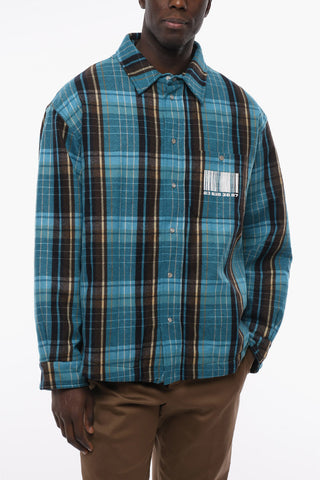 VTMNTS Camicia BARCODE Imbottita con Fantasia a Quadri