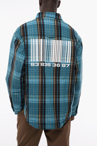VTMNTS Camicia BARCODE Imbottita con Fantasia a Quadri