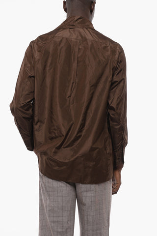Concealed Closure Ribbon Tafeta Shirt