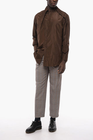 Concealed Closure Ribbon Tafeta Shirt