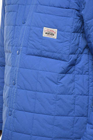 Giubbotto Trapuntato a Camicia Fatigue con Tasche a Toppa