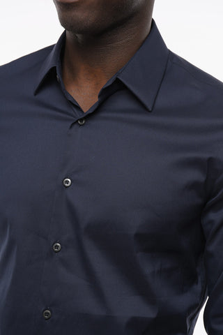 Standard Collar Popeline Cotton Shirt