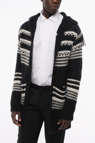 Mohair-blend Bahia Cardigan with Striped Pattern