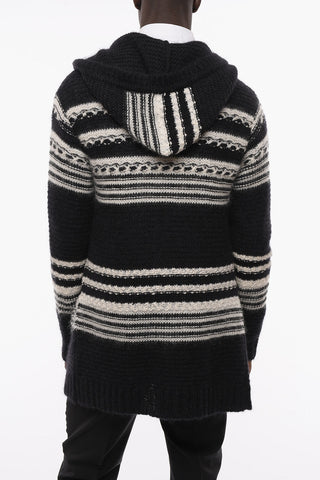 Mohair-blend Bahia Cardigan with Striped Pattern