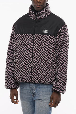 Eco-fur Jacket with LA GRECA Pattern