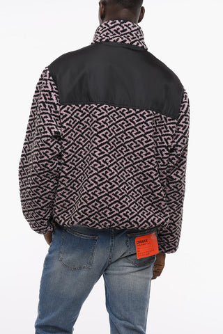 Eco-fur Jacket with LA GRECA Pattern