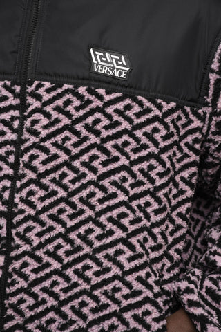 Eco-fur Jacket with LA GRECA Pattern