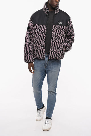 Eco-fur Jacket with LA GRECA Pattern