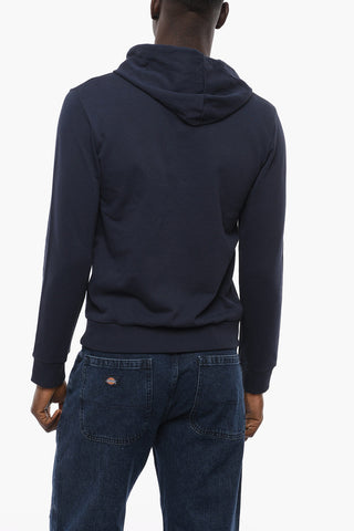 Brushed Cotton Hoodie with Printed Logo