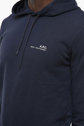 Brushed Cotton Hoodie with Printed Logo