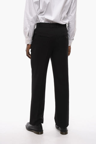 4 Pocket Twill Fabric Pants with Hidden Closure