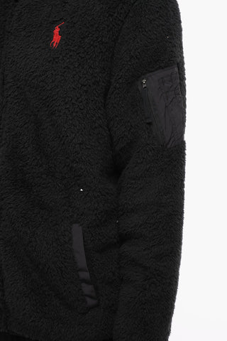 Hoodie Fleece Jacket with Embroidered Logo