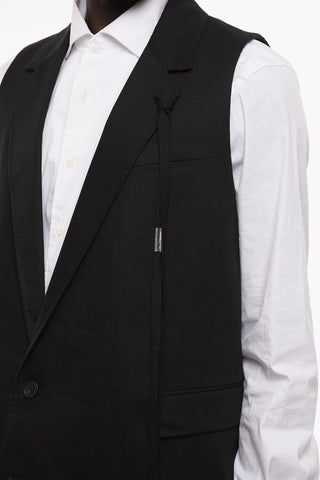 Sloucy Vest With Flap Pockets