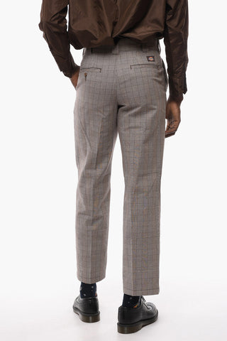 Double Pleated District Check Loose Fit Pants