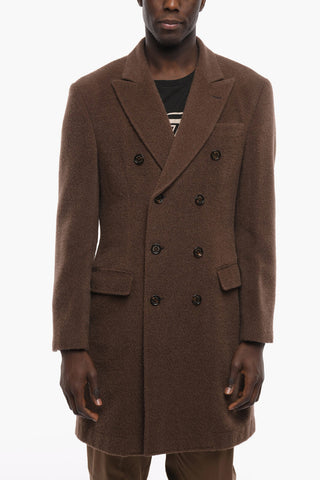 Alpaca Wool Double-breasted Coat